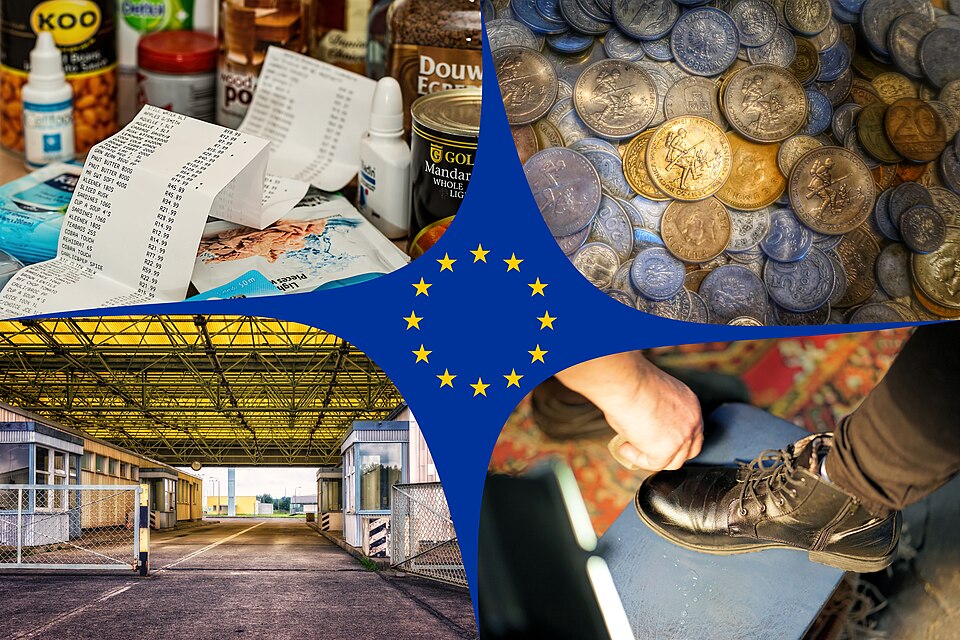 EU加盟で得られる四つの自由を象徴する写真