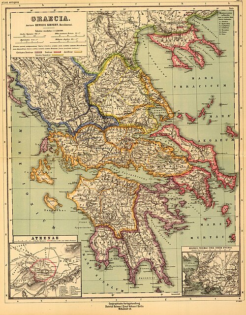 古代ギリシアの範囲を示した1903年の地図