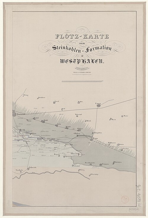 ルール炭田の分布を可視化した地質地図