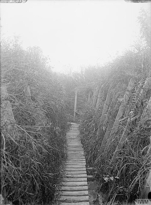 クリスマス休戦の舞台となったイーペル戦線の塹壕の写真